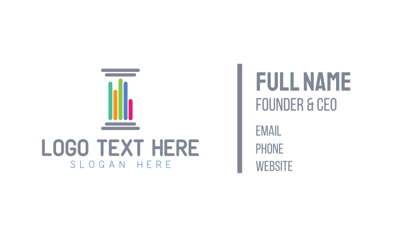 Colorful Pillar Business Card