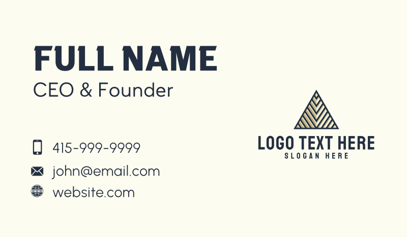 Luxury Pyramid Business Card