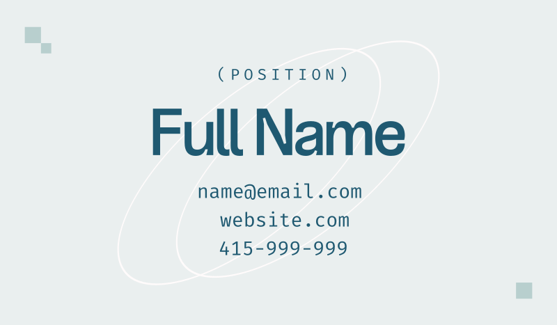 Modern Minimal Card Business Card