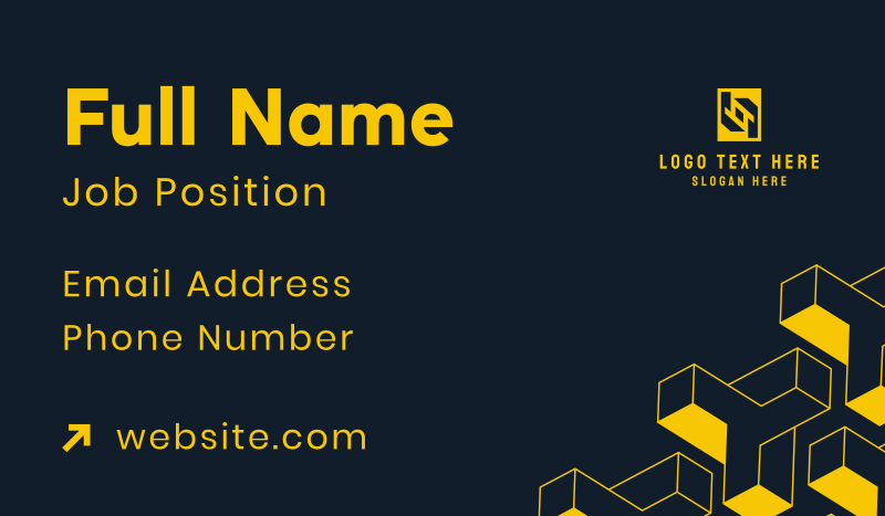 Modern Isometric Business Card