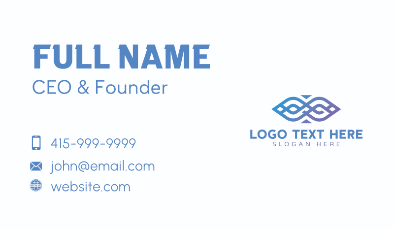 Creative Gradient Loop Business Card