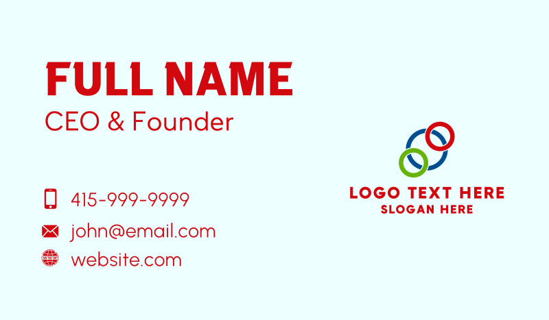 Basic Simple Rings Business Card