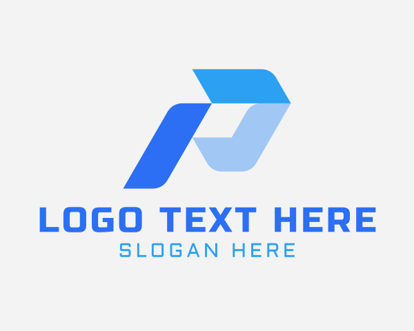 Modern Digital Letter P