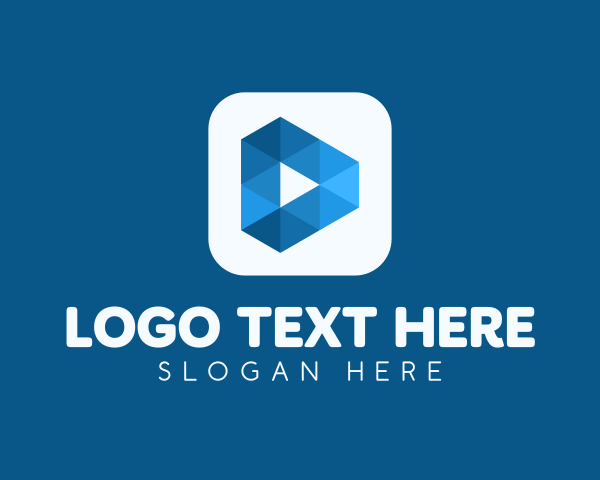 Blue Media Play Button